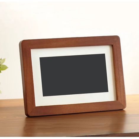 7-inch wooden photo frame, can be hung vertically or horizontally, suitable for photos 12.7x17.8 cm and smaller. A beautiful gift, suitable for desktops, wall hangings, and other occasions. - Wood col (1/2)