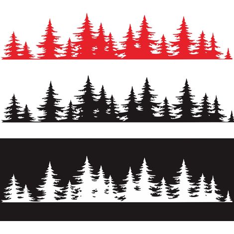 GARRYFIZH Autocollant de voiture en vinyle motif forêt de pins, décoration de carrosserie de fenêtre de voiture (1/5)