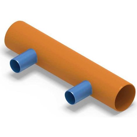 Distributeur thermique AWADUKT DN 400 BL 2 m, 2 raccords DN 200, centré