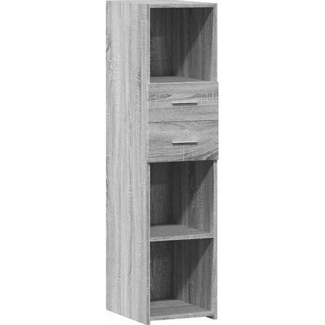 Credenza buffet cassettiera mobile contenitore organizer cucina soggiorno soggiorno alto sonoma 30 x 42,5 x 124 cm derivati del legno grigio 020035170
