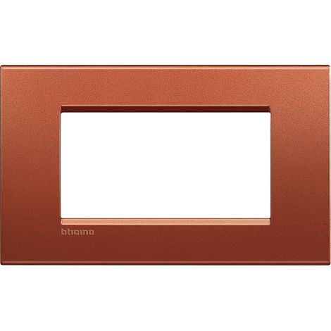 Placca 4 posti quadra brick LivingLight Bticino LNA4804RK