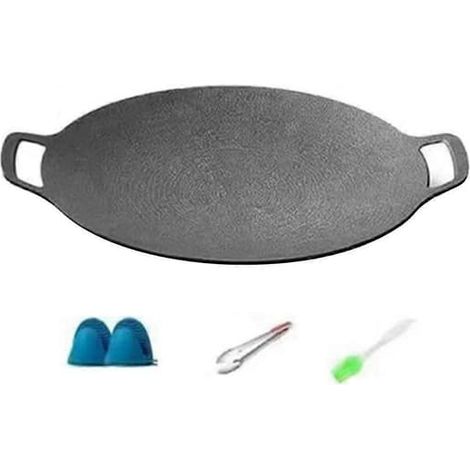 Cuisson et chauffagePlaque de cuisson antiadhésive de 32 cm pour le camping en extérieur, style coréen, pour barbecue et grillades. (1/5)