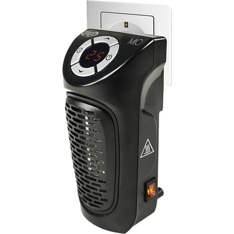 Termoventilatore Stufetta Elettrica ARGO MIO Riscaldatore Ambiente a Infrarossi Interno Nero 350 W (1/5)