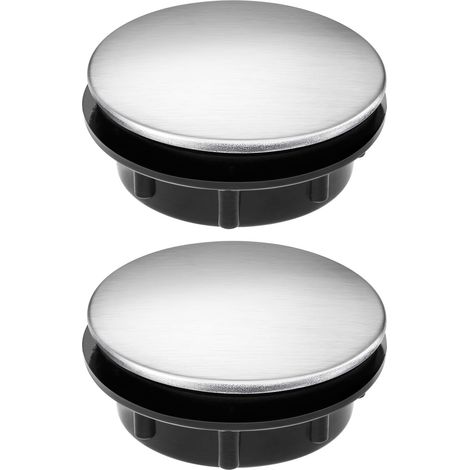 2 Pcs Évier Bande Trou Couverture En Acier Inoxydable Robinet Trou Couverture Évier Trou Plaque Bouchon Bouchon Bouchon Aveugle pour Salle De Bains Cuisine 35mm