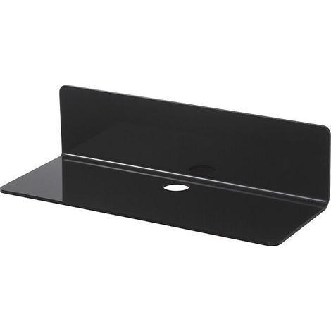 Etagere Murale Noir Lot de 2, Agrandissez Facilement l'espace Mural - 22,9cm Etagere sans percer en Acrylique pour Chambre, Salle de Bains, Cuisine, Salon, Bureau (1/4)