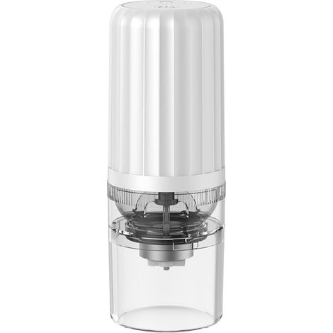Moulin à café automatique broyeur grains café sans fil rechargeable port USB C réglable pour maison voyage blanc (1/3)