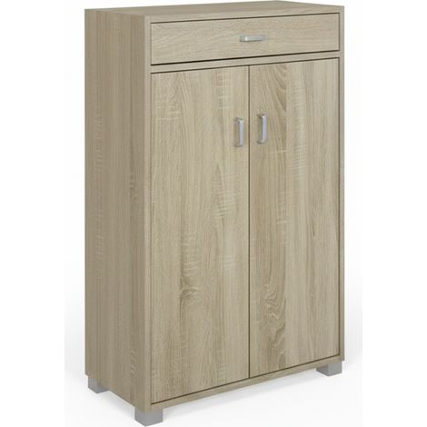 Scarpiera Salvaspazio 5 Ripiani Mobile Ingresso Legno 63x33x95 cm rovere (1/5)