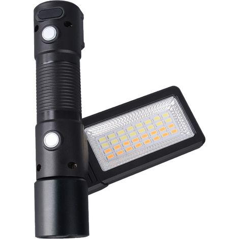 Lampe Torche LED 10W Rechargeable, Projecteur Laser Portable Étanche pour Camping, Bricolage, Réparation Auto et Urgence (1/5)