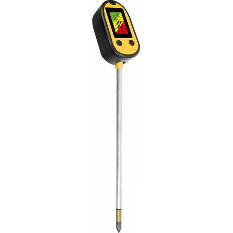 Kit de test de sol 6 en 1 amélioré avec pH-mètre, lampe LED et humidimètre pour le jardinage, la ferme et les pelouses d'intérieur. Idéal pour le jardinage, la ferme et les espaces intérieurs.-AquaFor
