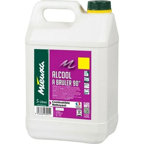Mieuxa Alcool denaturato 90° 5 litri trasparente