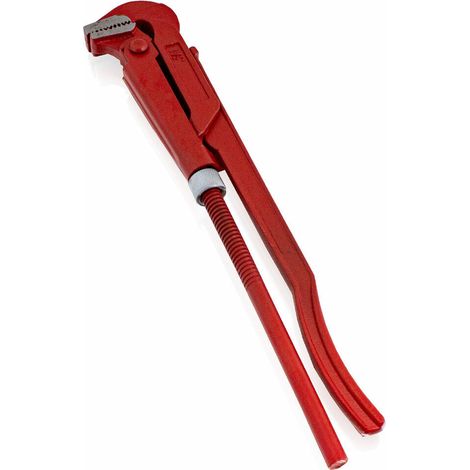 Bituxx® 1,5 Zoll Eckrohrzange Rohrzange Wasserpumpenzange Klempner Zange abgewinkelt 90° (1,5 ")