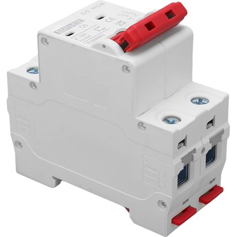Disjoncteur DC 2P 6A 500V, déclenchement électromagnétique rapide, extinction d’arc efficace, mini disjoncteur photovoltaïque pour protection solaire. (1/5)