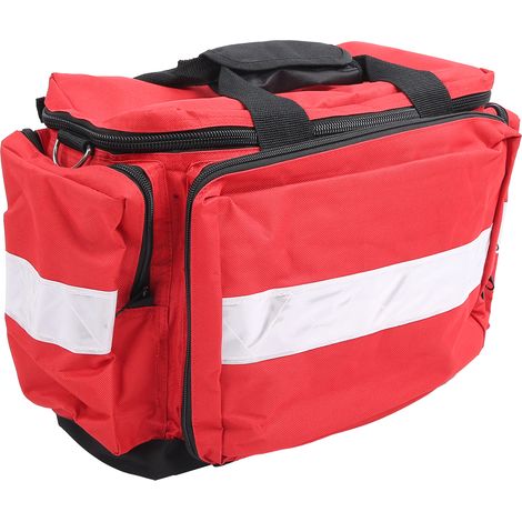 Trousse de secours vide avec bandes réfléchissantes, pochette de rangement en nylon pour équipement d'urgence, kit de traumatologie, sac de transport portable, 1 pièce (1/5)