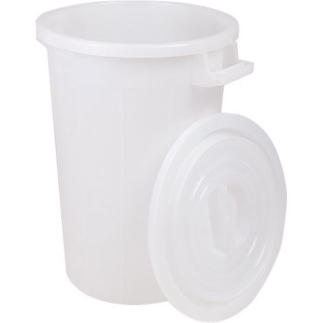 Ics bidone per immondizia sovrapponibile col. bianco lt. 100 (h. cm. 66) - ICS