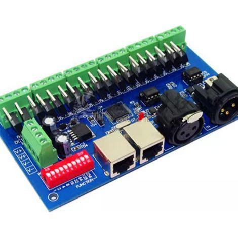 Carte de contrôle de tension constante LED très demandée, anode commune WS-DMX-18CH, contrôleur DC12V-24V 18A