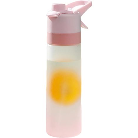 Botella de agua deportiva con función de pulverización - Botella pulverizadora, Botella de agua deportiva de gran capacidad para exteriores, Botella de agua con pajita, Color degradado para estudiante (1/5)