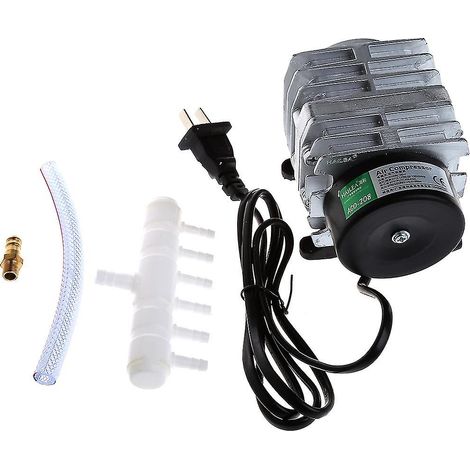 Pompe à air commerciale 25 W 40 l/min, répartiteur 6 voies en plastique pour aquarium (1/2)
