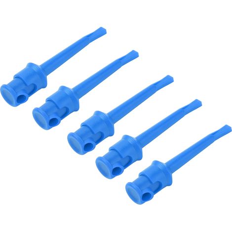 10pcs Crochet de Test J.30007 pour Multimètre, Pince de Mesure Bleue, Soudure Électronique, Test de Tension et Circuit, Lot de 10 (1/5)