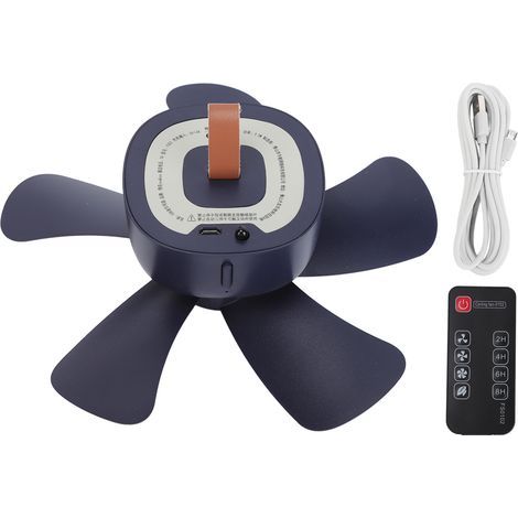 Ventilateur de Plafond USB Portable avec Télécommande pour Camping et Canopée (1/5)