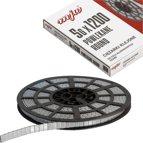 Klebegewichte, Rolle, 5 g, 1200 Stück für schmale, graue Aluminiumfelgen (1/2)