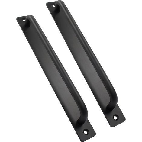 Türgriffe aus Aluminiumlegierung, Schranktürgriffe, 192 mm Lochabstand, 2er-Pack, schwarz.