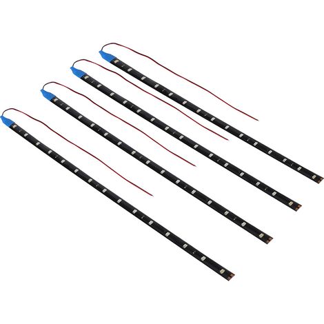 Bande Lumineuse LED 30cm 15 LED Étanche pour Voiture Auto Moto Camion Souple (1/4)