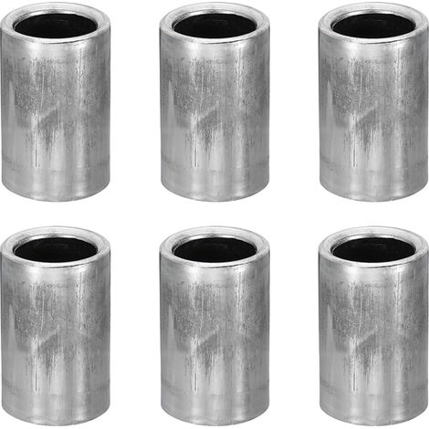 Entretoises en Acier M10, 6 Pièces Entretoises Métalliques en Acier 10mm ID x 14mm OD x 20mm L Entretoise en Acier au Carbone Vis de Support Ronde pour Vis M10 ou 2/5 Pouces (1/5)