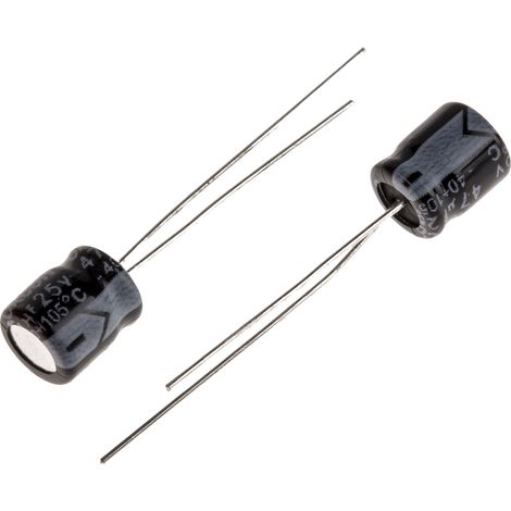 Condensateur RS PRO 47µF, 25V c.c.