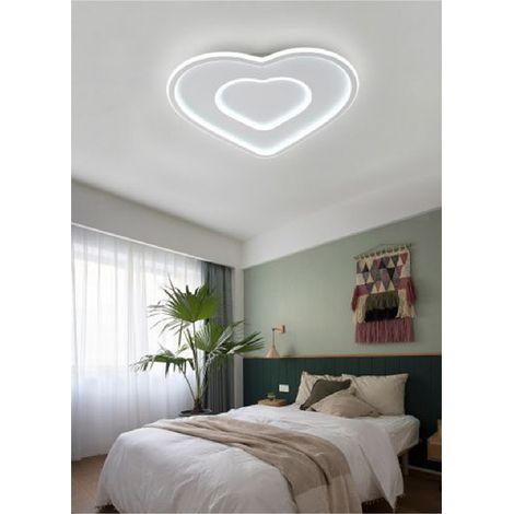 TrAdE Shop Traesio - Plafoniera Led Da Soffitto Forma Di Cuore 63 W In Alluminio 4000k 6500k Ip22 C19 - -Bianco Freddo -
