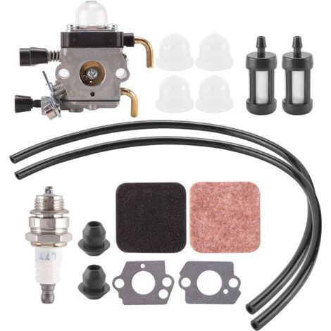 Lot de 2 kits carburateur complet compatible avec débroussailleuses Stihl FS75, FS80R, FS85R et FS85RX, remplace C1Q-S97, filtre à air inclus. (1/5)