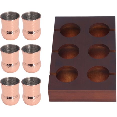 Packung mit 100 Kupferbechern à 100 ml, Mini-Edelstahlbecher mit Aufbewahrungsmöglichkeit. (1/5)