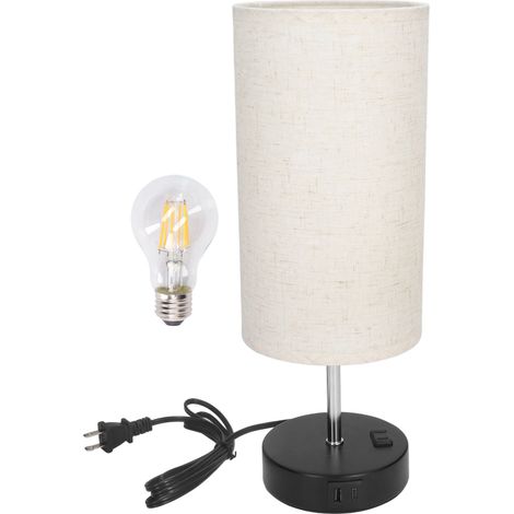 GARRYFIZH Lampe de chevet tactile LED à 3 niveaux d'intensité, 2 ports USB (1/5)