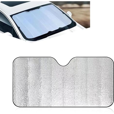 Parasol universal plegable para parabrisas delantero de coche (130x60cm, plateado) (1/3)
