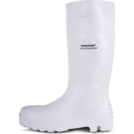 Bota pocera de protección blanca de caña alta WORKTEAM P2401 (1/5)