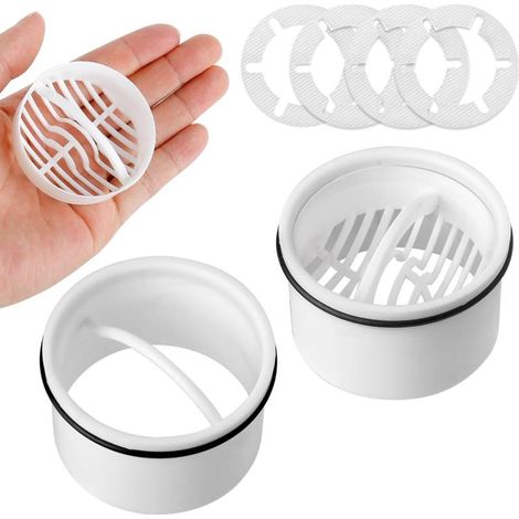 2er Set Haarfilter-Sets für Siphon, Abflusssieb, gegen Verstopfung Waschbecken, Dusche und Badezimmer (1/5)