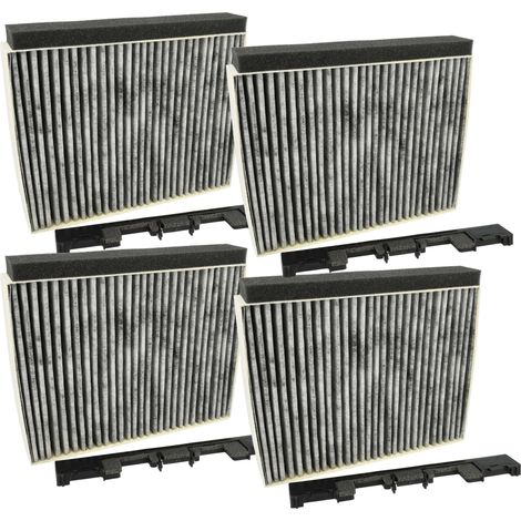 vhbw 4x Aktivkohlefilter Ersatz für Bosch 00703595, 11026769, DHZ5326 für Dunstabzugshaube + Halterahmen