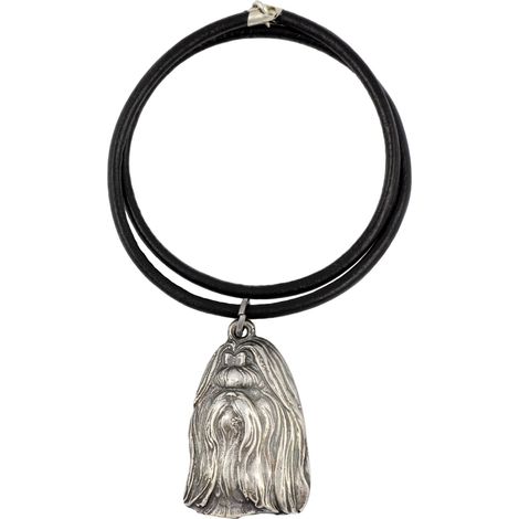 Shih Tzu, Shi tsu, Shi-Tzu, Szi-cu, Szitzu - collana per cani, ciondolo placcato argento per amanti dei cani, gioiello unico di Art-Dog (1/5)