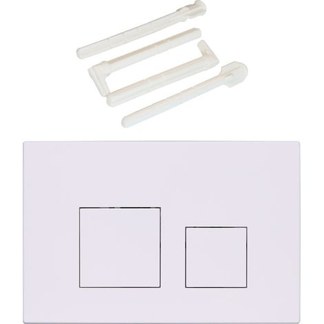 Plaque de commande WC suspendu – Compatible Geberit Sigma 20, UP300 & UP320 – Plaque de déclenchement Geberit pour chasse d’eau double, silencieuse, durable et économe en eau – 1 pièceBlanc mat (1/5)