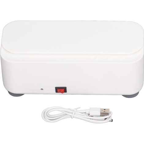 Nettoyeur à Ultrasons Portable Silencieux USB pour Lunettes, Montres, Dentiers et Brosses de Maquillage (1/5)