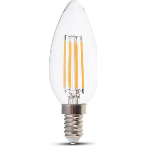 V-Tac VT-1986 LED-Kerzenglühlampe 4W E14 100LM/W warmweiß 3000K 214301 (1/5)