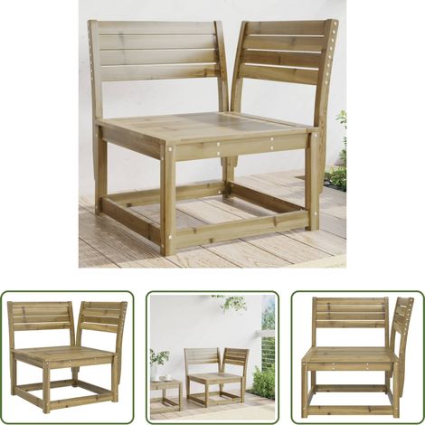 Holzsofa -  Garten-Ecksofa 73x73x78 cm Kiefernholz Imprägniert (1/5)