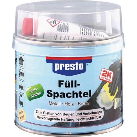 2K-Füllspachtel ocker,Härter rot 1000g Dose