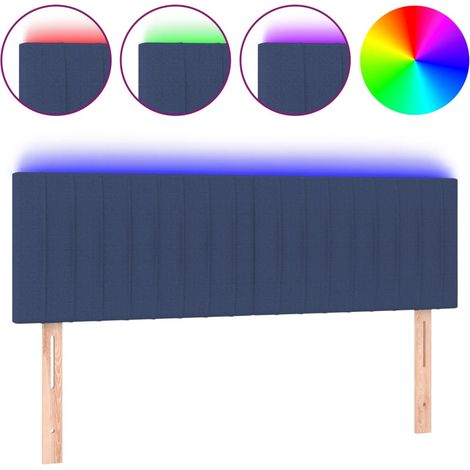 Maison Exclusive - LED Kopfteil Blau 144x5x78/88 cm Stoff
