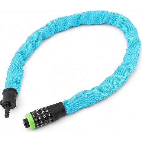 Antivol Chaîne à Code Étanche pour Vélo Bleu 100 cm (1/5)