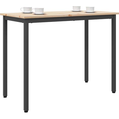 vidaXL Table Natural 100 x 50 x 77 cm Engineered Wood and Steel (1/4)