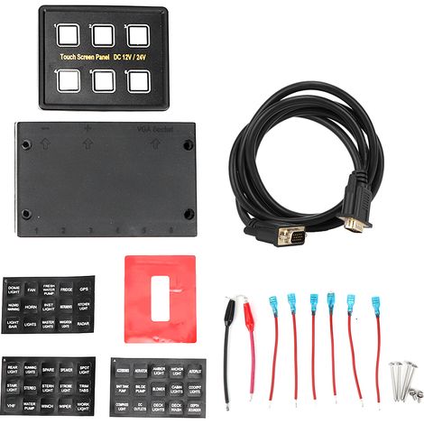 6-fach 12-24V DC Touchscreen-Bedienfeld für Boote, Wohnwagen, Autos - Intelligente Touchscreen-Steuerbox (1/5)