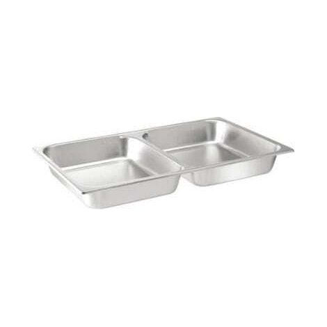 Récipient en acier pour chauffe-plats GN1/1 - 2 COMPARTIMENTS (1/2)