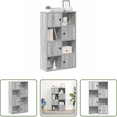 Bücherregal Holz - Bücherregal Grau Sonoma 60x24x101,5 cm Holzwerkstoff (1/5)