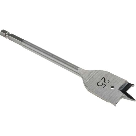 Foret Acier chrome vanadium RS PRO Foret à bois plat 25mm x 152,4 mm ( Prix pour 1 ) (1/3)