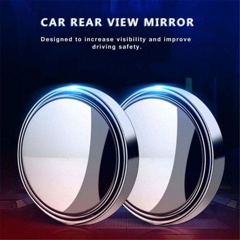 Rétroviseur grand angle, lot de 2 rétroviseurs de voiture HD, rétroviseurs automatiques ronds à 360°, rétroviseur d'angle (1/4)